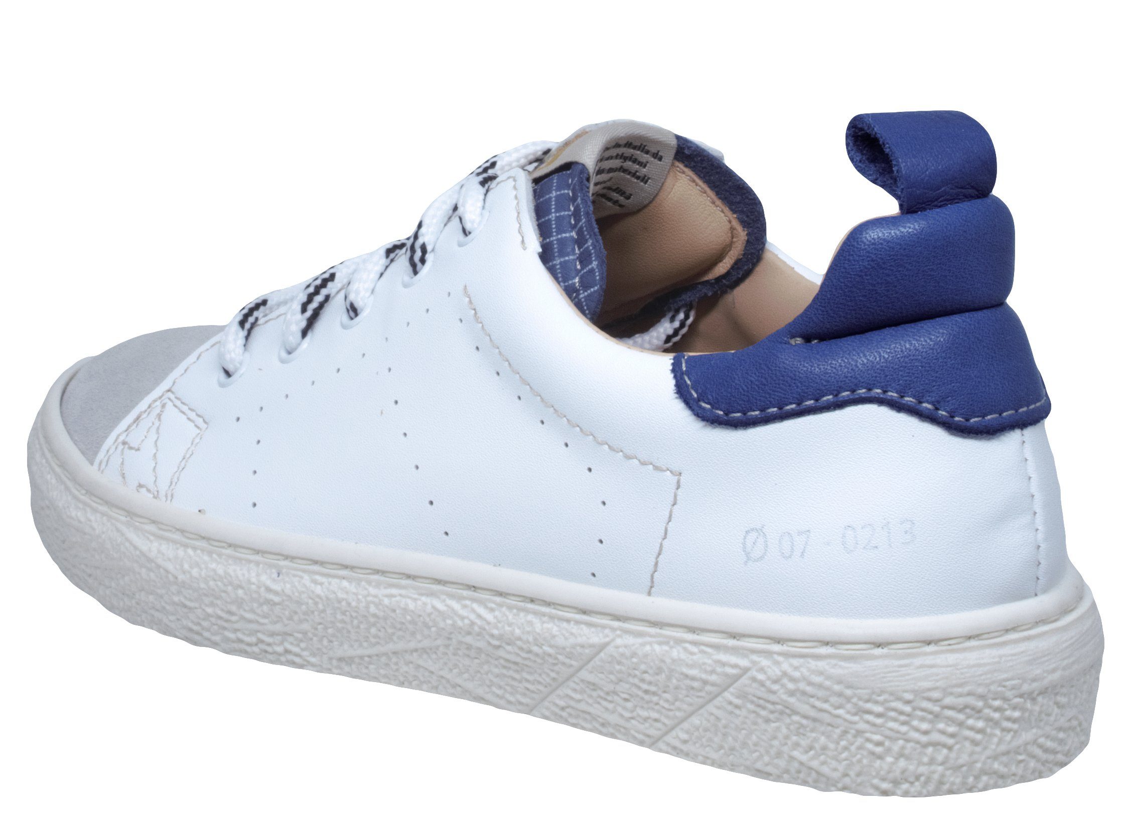 Ocra Sneaker von Ocra 100 Kinder Halbschuhe Leder Weiß Blau Sneaker