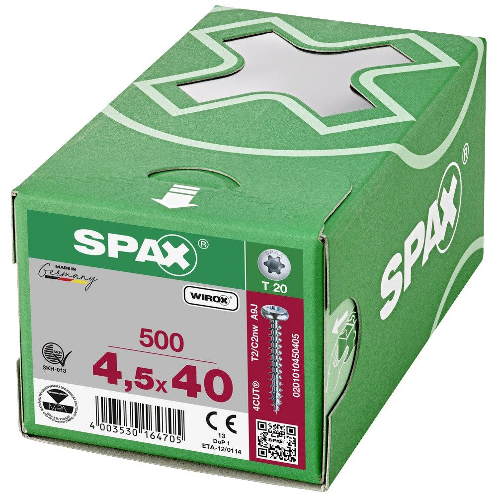 Thumbnail - SPAX Schraube SPAX 0201010450405 Holzschraube 4.5 mm 40 mm T-STAR plus Stahl WIR