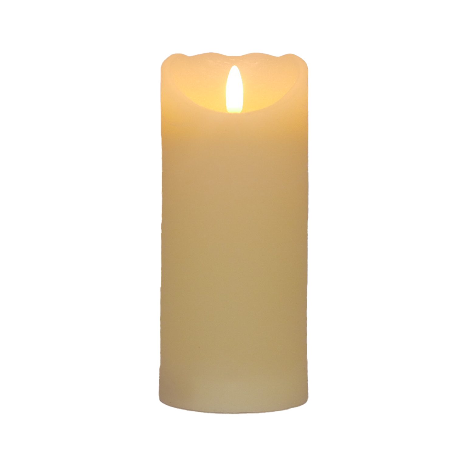 LED-Kerze LED Echtwachskerze mit flackereffekt und Timer H:15 x Ø 7.5 cm