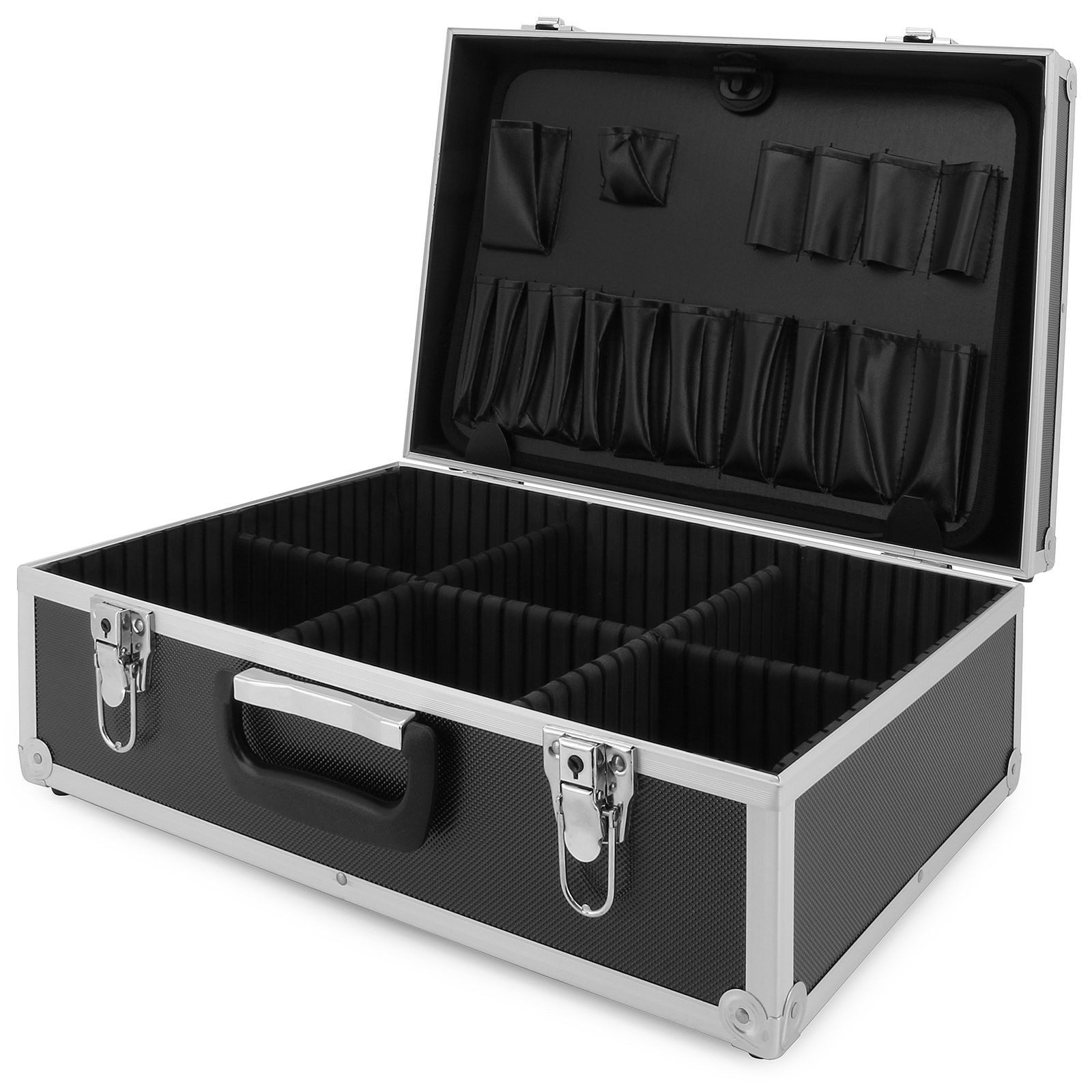 ECI Tools Werkzeugkoffer Aluminium Koffer Schwarz mit Werkzeughalter 450 x 320 x 175 mm – Bild 3 von 4