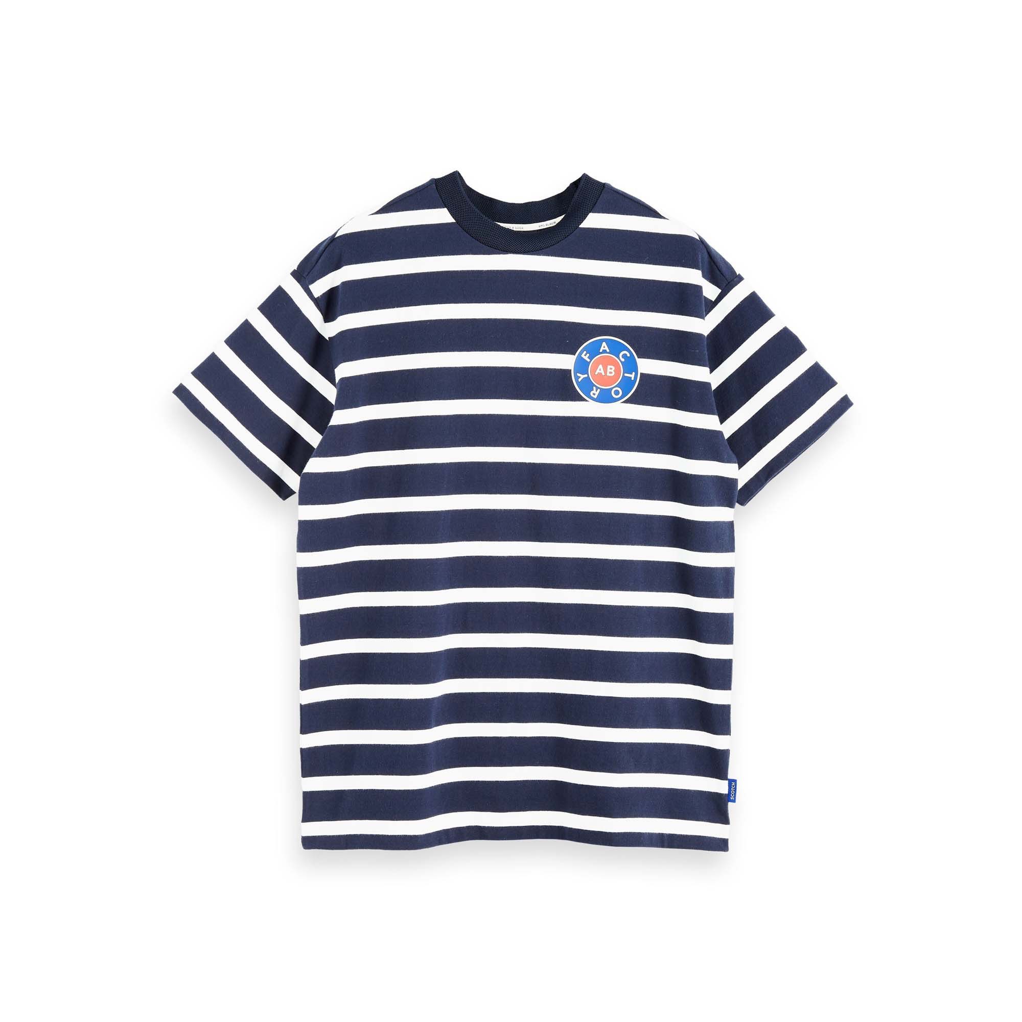 T-Shirt Scotch & Soda Herren T-Shirt Oversized Stripe Tee 153616