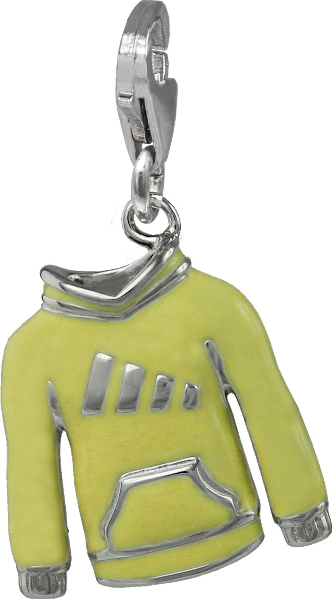 SilberDream Charm-Einhänger SilberDream Charm 925er Silber Emaille, Kapuzenpullover Anhänger 925 Sterling Silber, silber, gelb