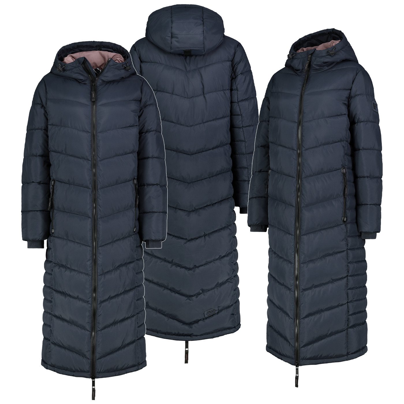 SUBLEVEL Steppmantel Winter Jacke Parka Steppjacke Steppmantel Wintermantel Lange Mantel