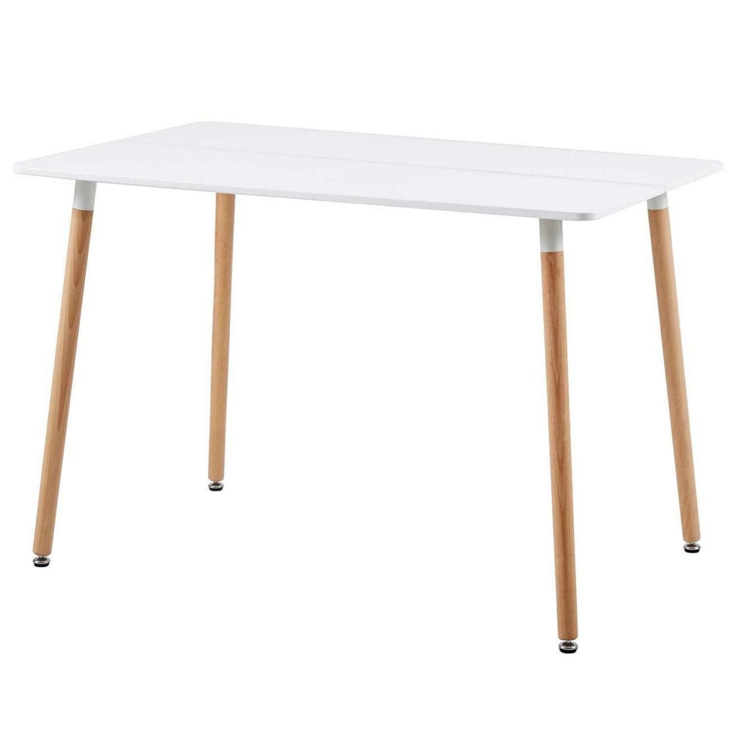 LuxusKollektion Esstisch Esstisch rechteckig skandinavisch MDF weiß Rechteckiger Tisch Weiß