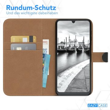 EAZY CASE Handyhülle Uni Bookstyle für Samsung Galaxy M22 / M32 / A22 4G 6,4 Zoll, Schutzhülle mit Standfunktion Kartenfach Handytasche aufklappbar Etui