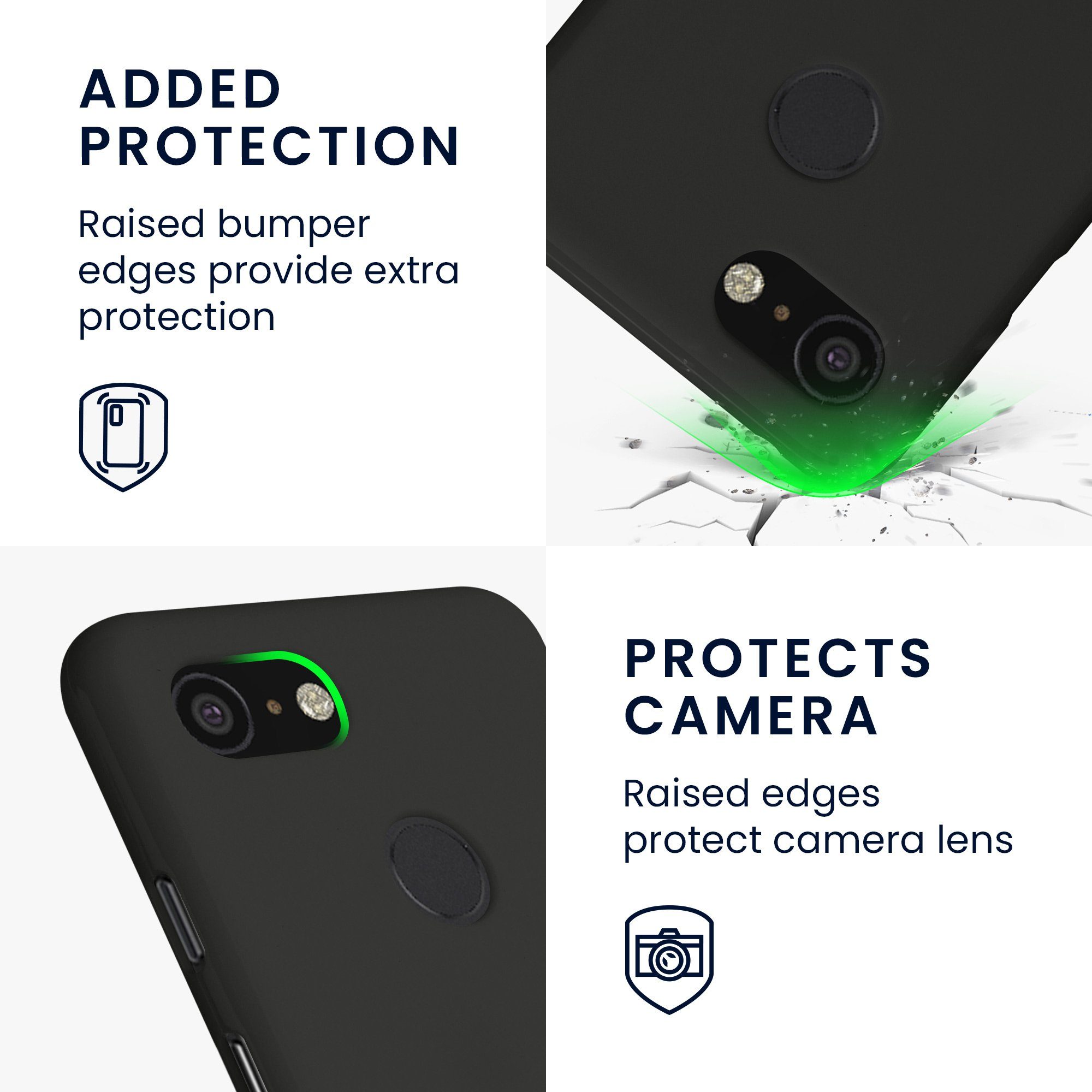 kwmobile Handyhülle Hülle für Google Pixel 3, Hülle Silikon - Soft Handyhülle - Handy Case Cover