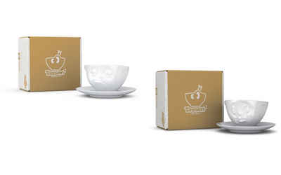 FIFTYEIGHT PRODUCTS Tasse Чашки-Set 2-tlg. - jeweils 200 ml - Kaffeetasse Weiß - 1 Set