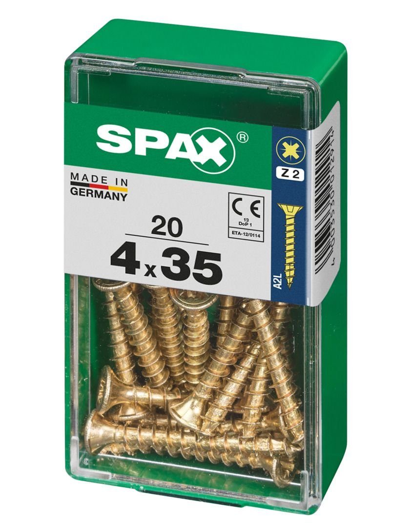 2 20 Spax mm Holzbauschraube 35 Stk. SPAX Universalschrauben PZ x - 4.0
