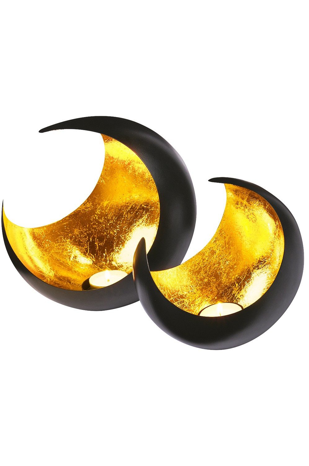 Teelichthalter 2er Set Vintage Garten Windlichter Moon