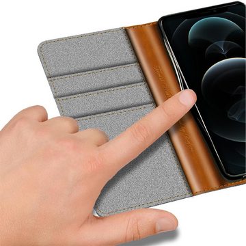 CoolGadget Handyhülle Denim Schutzhülle Flip Case für Apple iPhone 14 Pro 6,1 Zoll, Book Cover Handy Tasche Hülle für iPhone 14 Pro Klapphülle
