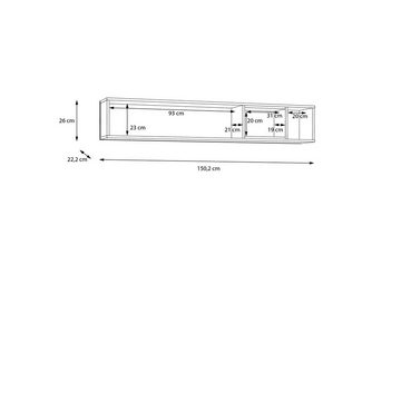 freiraum Wandboard Hialeah, 150,2 x 26 x 22,2 cm (B/H/T)