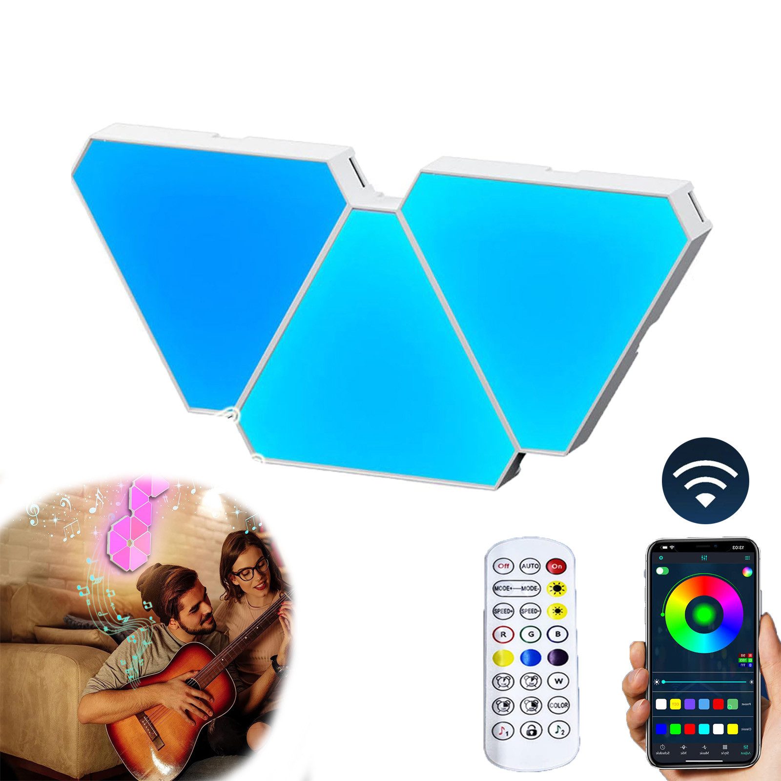 Jibenhome LED Panel LED Dreiecke Wandleuchte günstig online kaufen