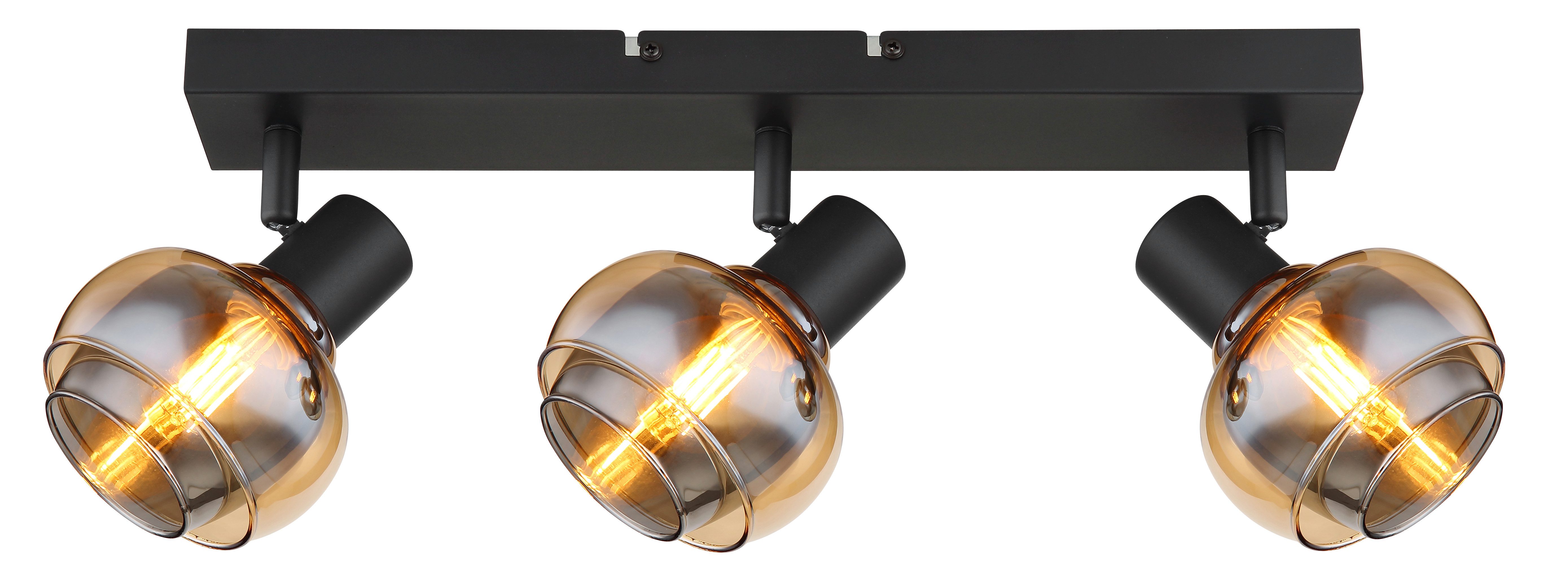 GLOBO LIGHTING Deckenstrahler TOKKI, ohne Leuchtmittel, Deckenspot/Glas gefärbt/Flur/Wohnzimmer
