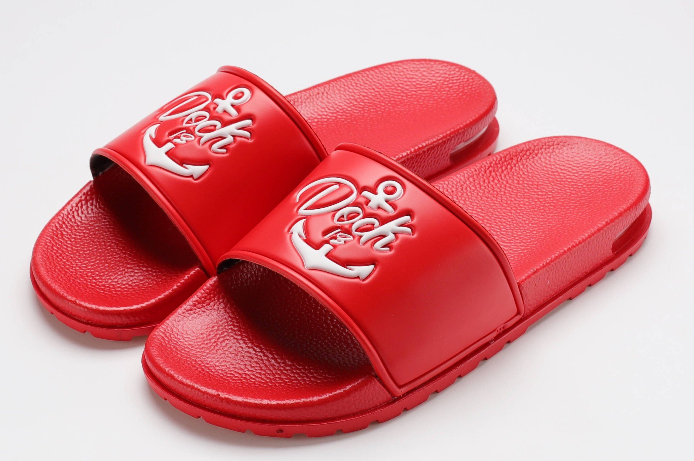 Dock13 Dock13 Unisex-Erwachsene Badelatschen / Hausschuhe „Wismar“ Rot 43 Badeschuh