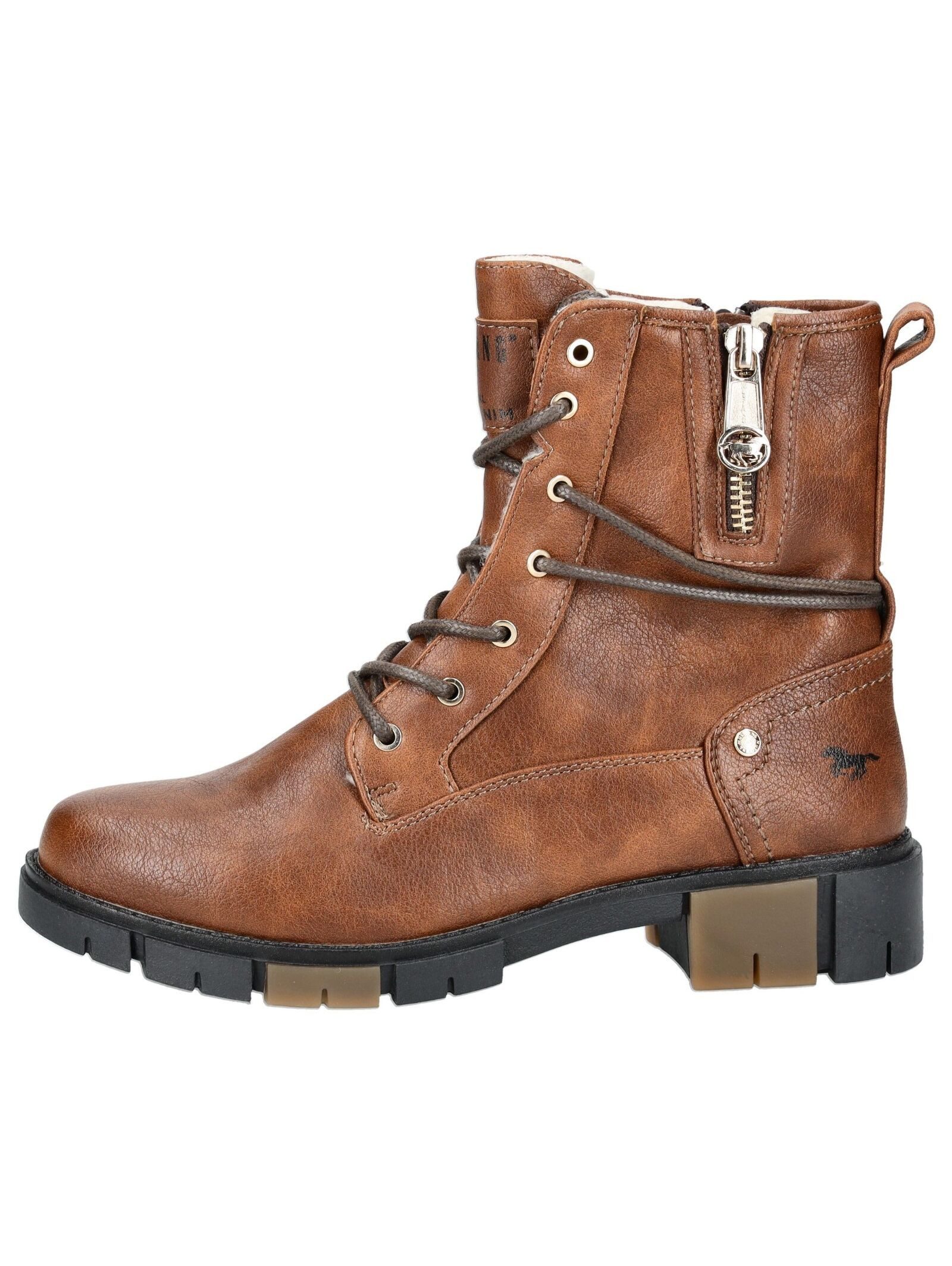 MUSTANG Stiefelette Lederimitat/Textil Schnürstiefelette günstig online kaufen