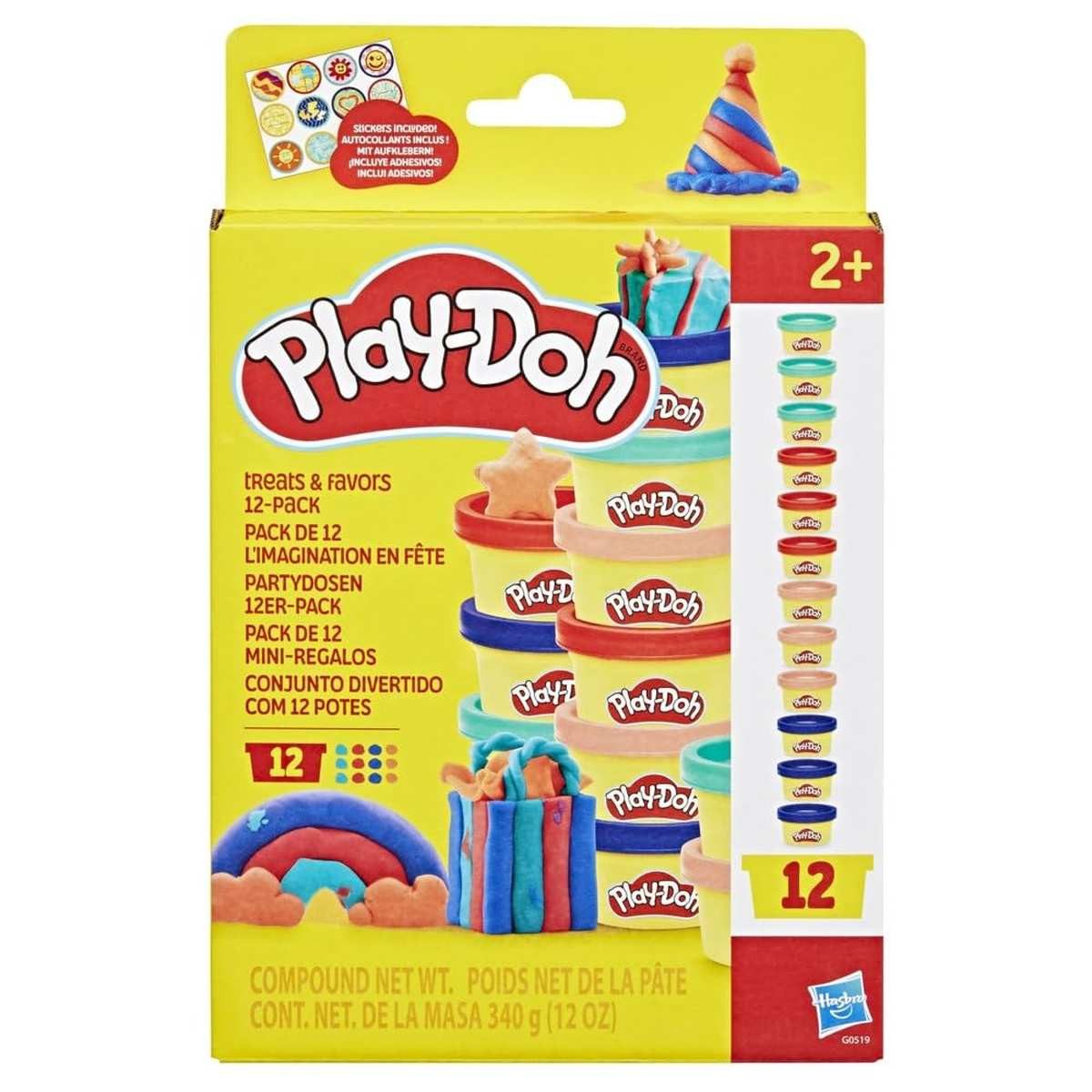 Play-Doh Knete Play-Doh Partydosen 12er-Pack Knetmasse verschiedenen Fb. 28 g/Dose 3+
