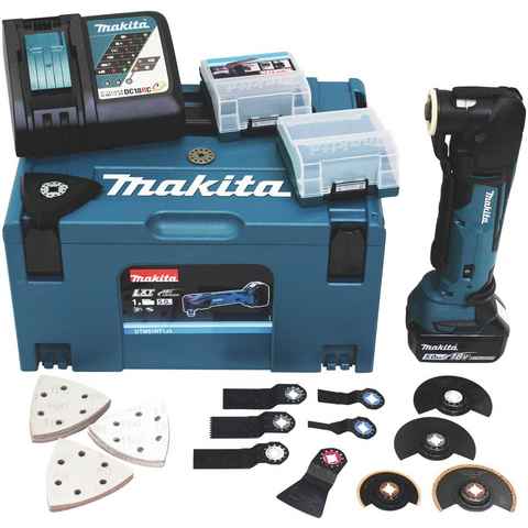 Makita Akku-Multifunktionswerkzeug DTM51RT1J3, 18 V, Set, inklusive Akku und Ladegerät