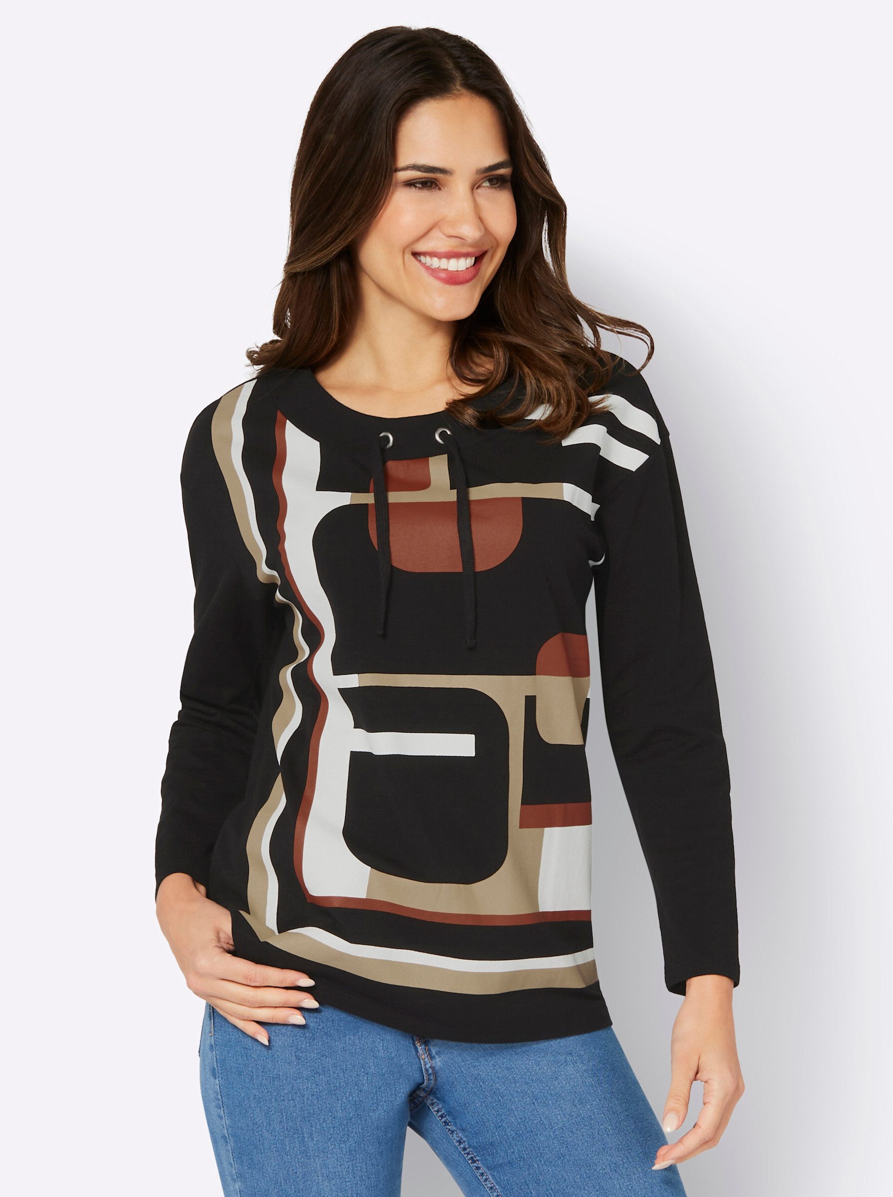 Sieh an! T-Shirt Langarm-Shirt Langarm