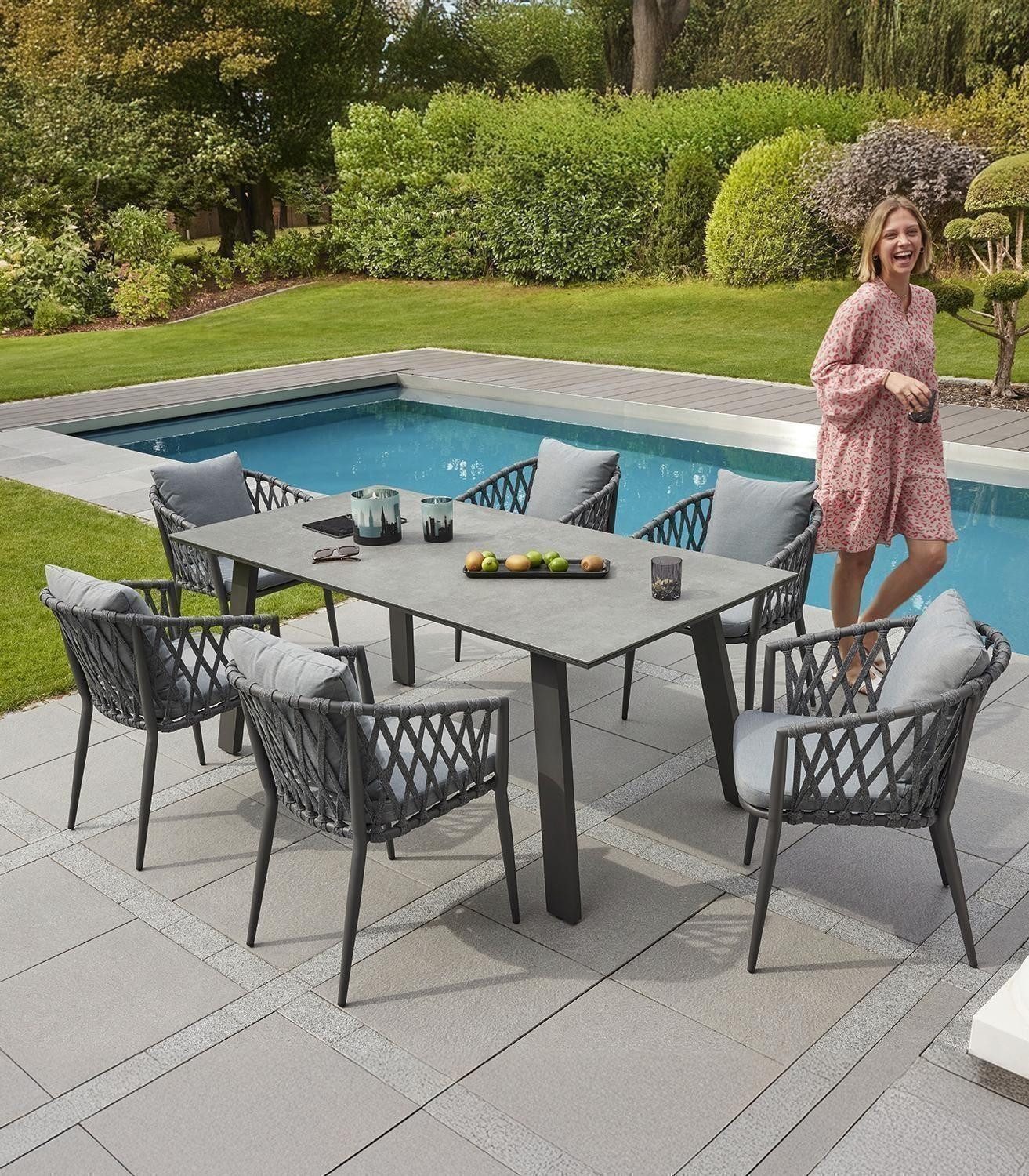 Outdoor Gartenstuhl SUNREPO, Anthrazit, Dunkelgrau, Grau, günstig online kaufen