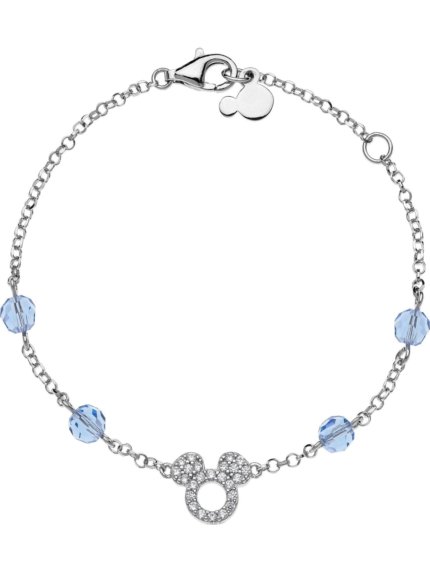 Weitere Preissenkungen! DISNEY Jewelry Silberarmband Silber 925er 24 Disney Zirkonia, Mädchen-Armband Modern