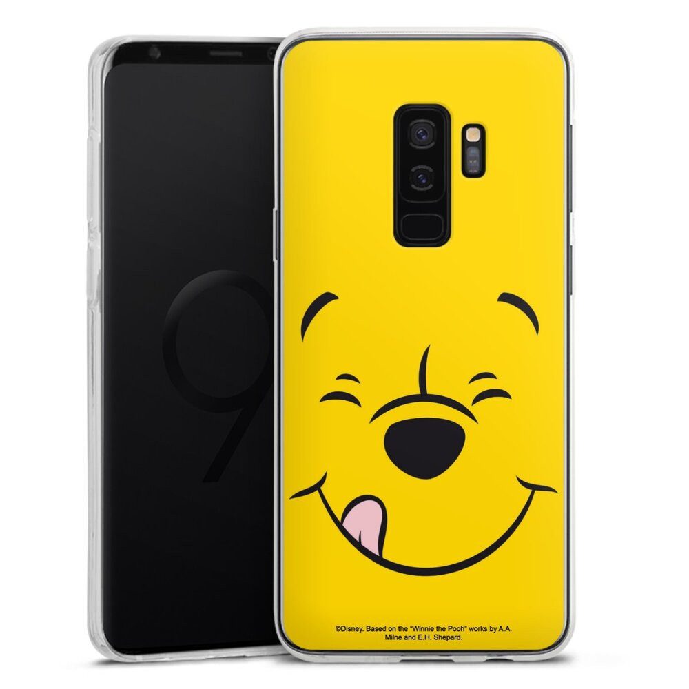 DeinDesign Handyhülle Winnie Puuh Offizielles Lizenzprodukt Disney Puuh Closeup, Samsung Galaxy S9 Plus Silikon Hülle Bumper Case Handy Schutzhülle