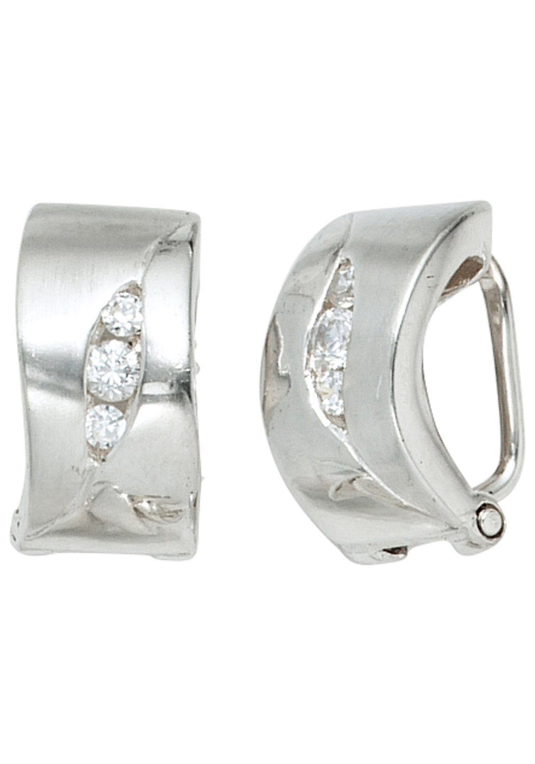 JOBO Paar Ohrclips, 925 Silber mit Zirkonia günstig online kaufen