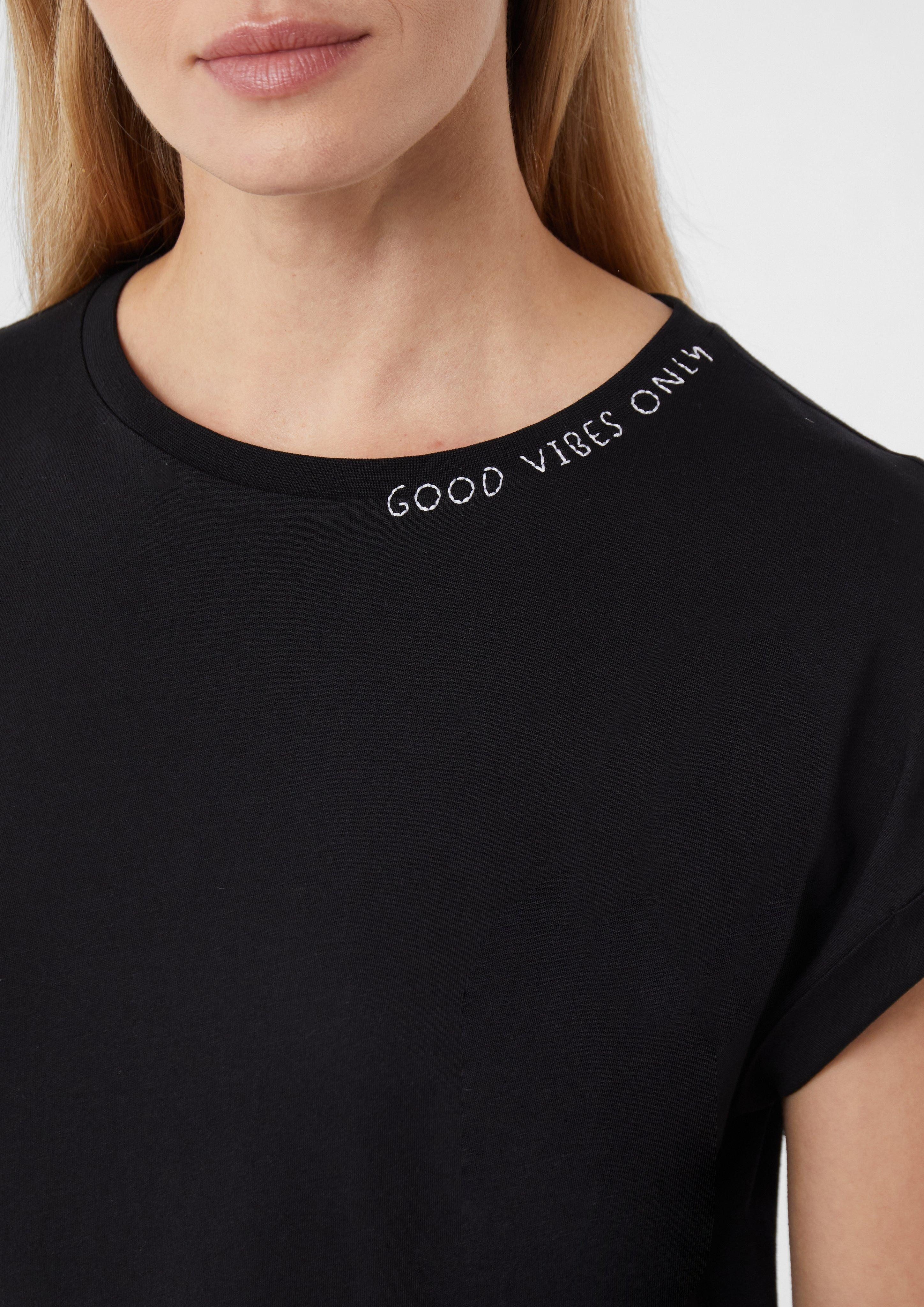comma casual identity Kurzarmshirt Rundhals-T-Shirt mit günstig online kaufen