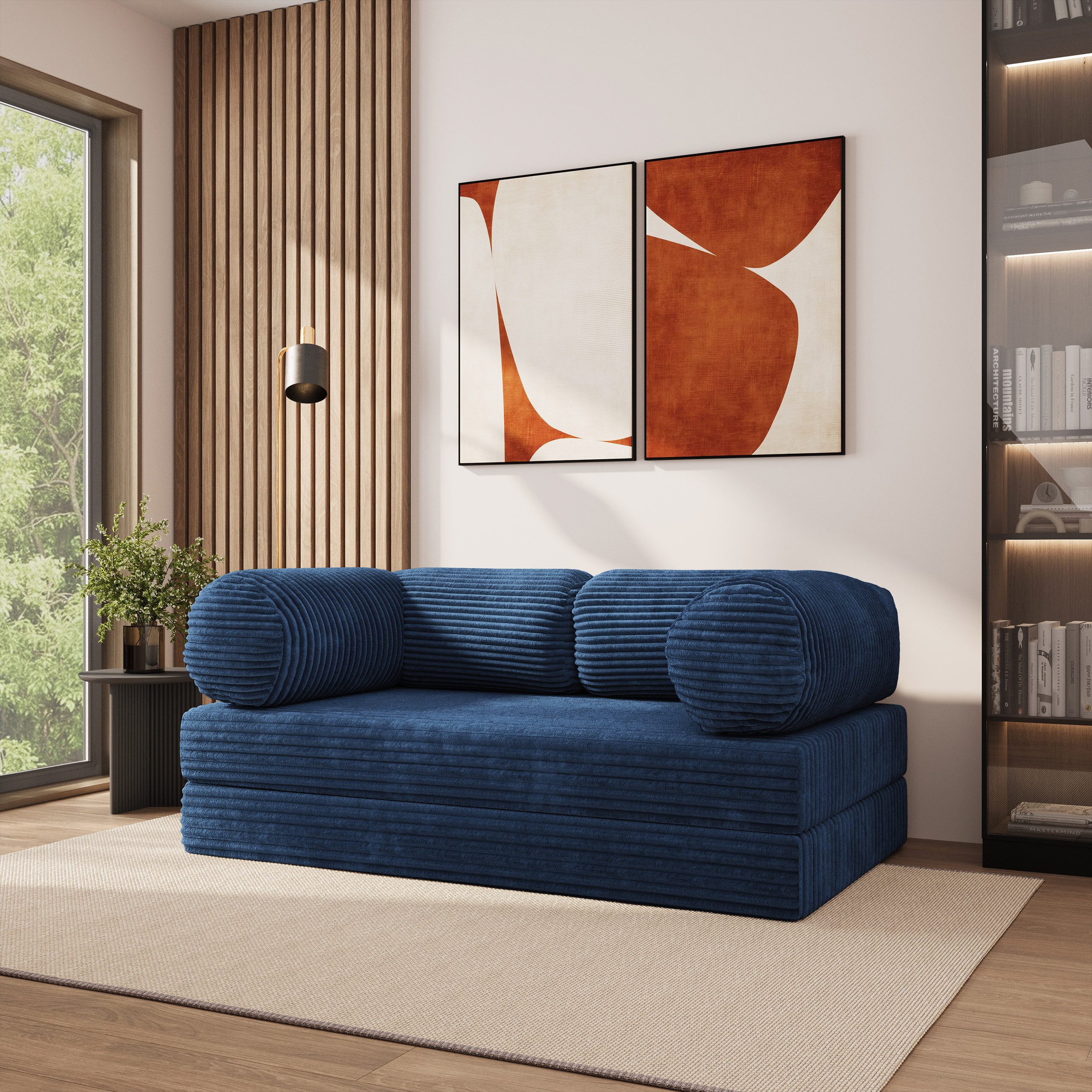 Blaue Samt Schlafsofas » Blaue Samt Sofas mit Schlaffunktion
