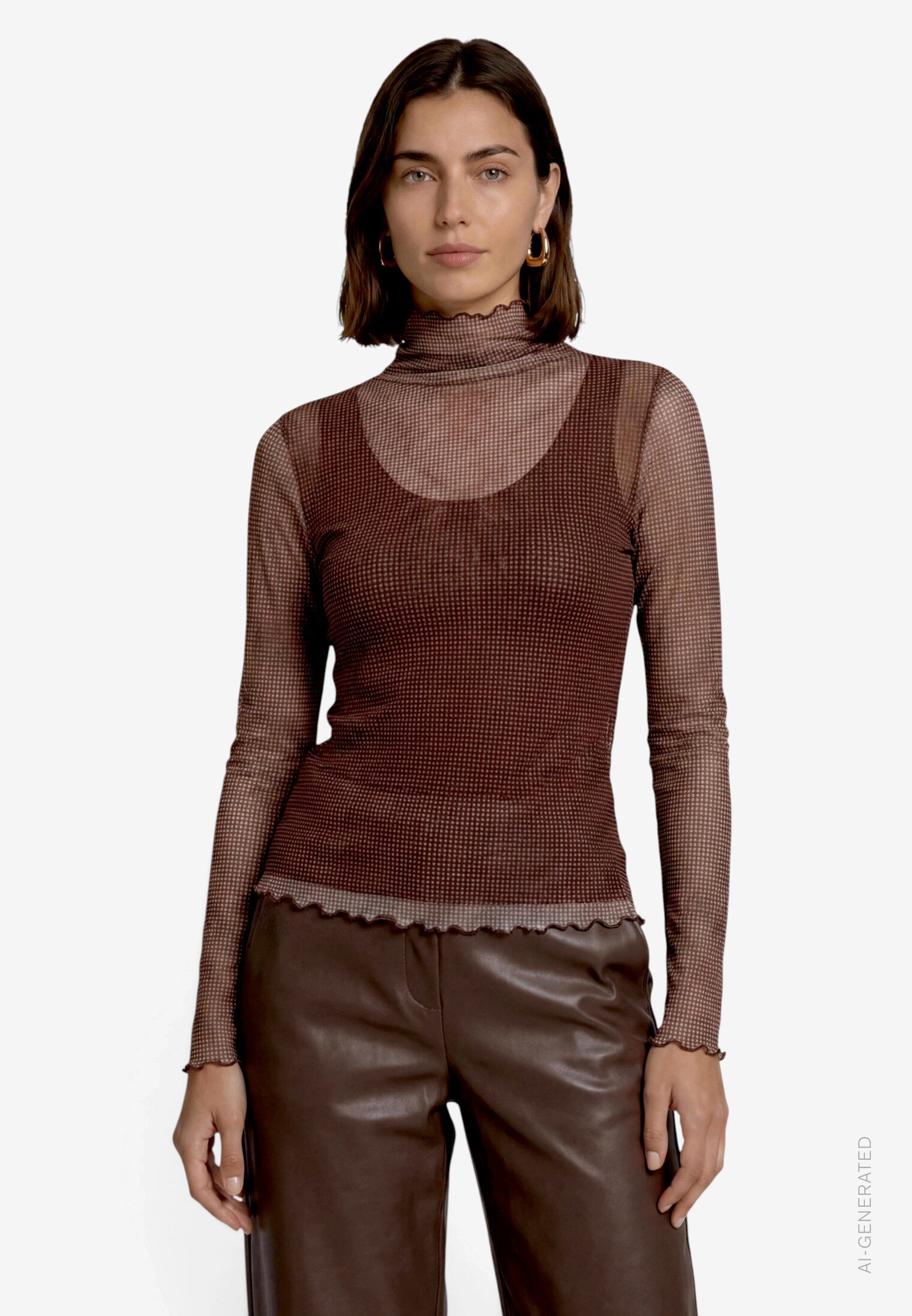 Zero Langarmshirt mit Muster / Transparenter Look