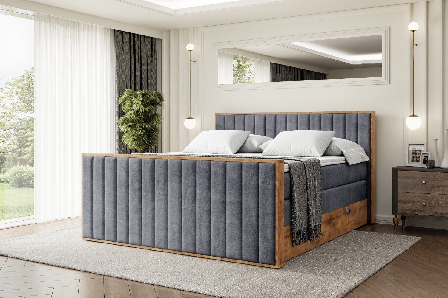 ALTDECOR Boxspringbett LOLLI4-Z KING (Multipocket-Matratze H4, günstig online kaufen