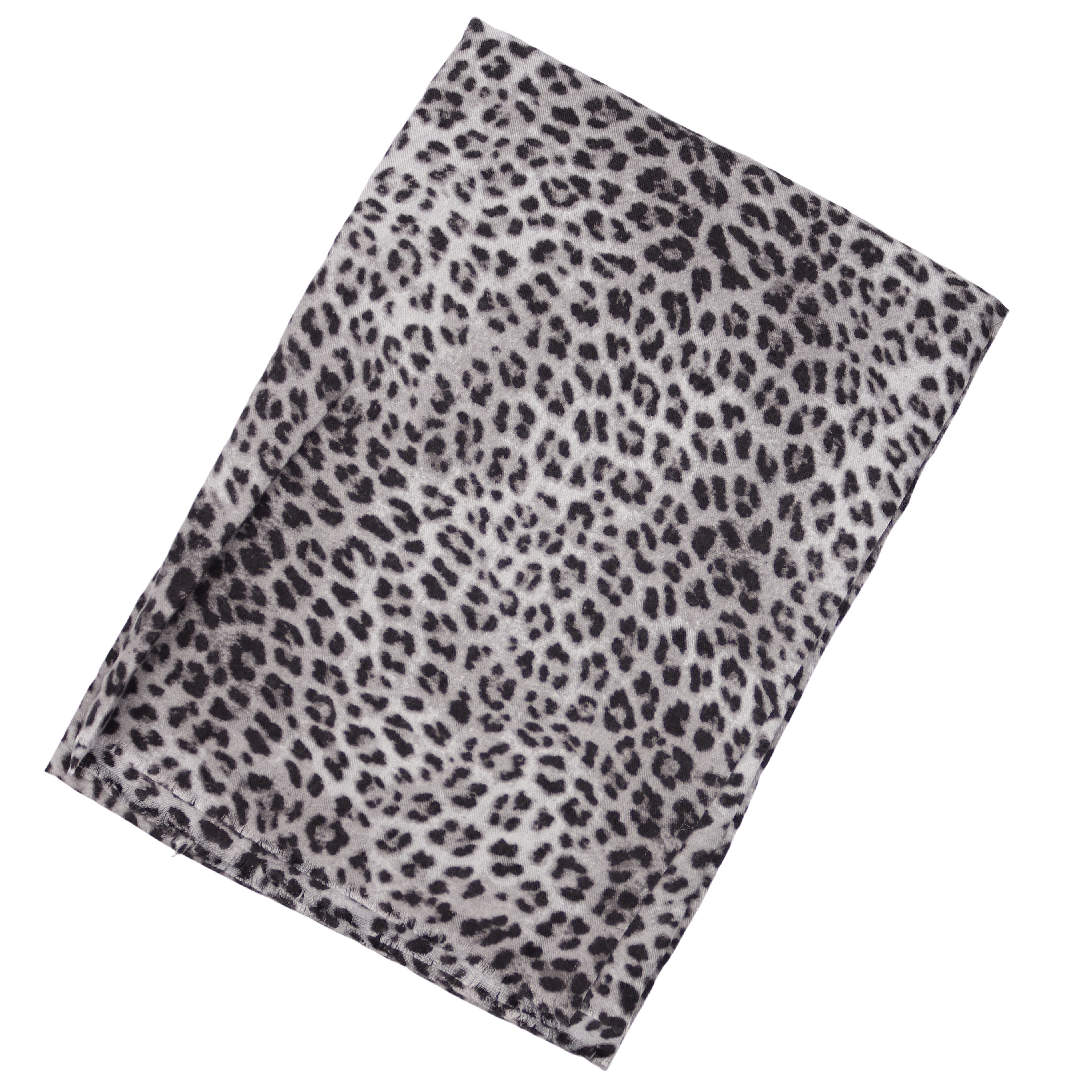 MIRROSI Modeschal weicher und warmer Schal Leo Leopard mit Fransen, 90x180cm, Paisley Muster Damen Halstuch ideal für Herbst und Winter – Bild 2 von 3
