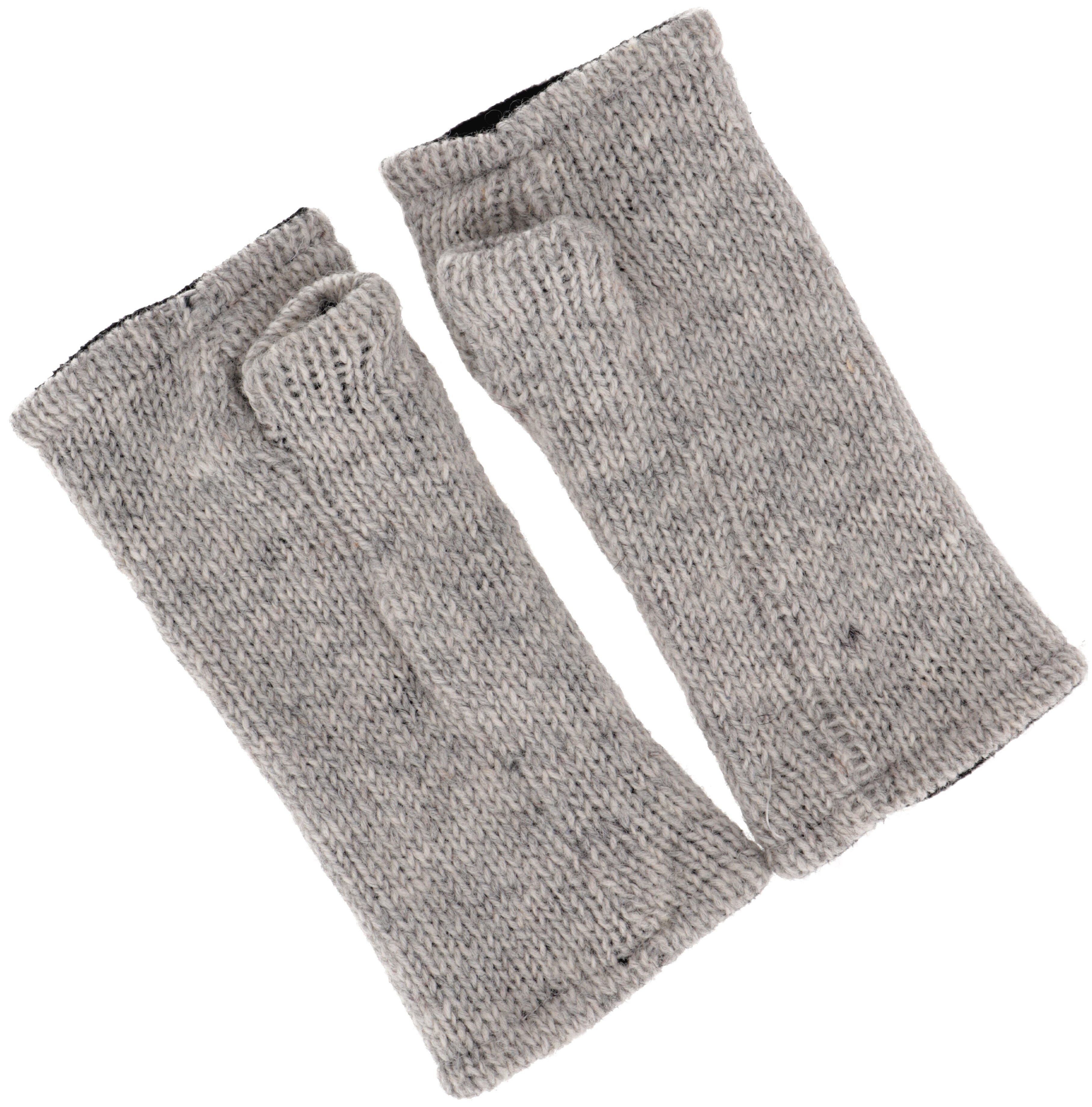 Guru-Shop Strickhandschuhe Handgestrickte Pulswärmer, Handstulpen,.. günstig online kaufen