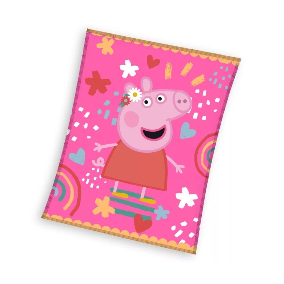 Wohndecke Peppa Wutz Piggy Tales coral fleece Decke 130x160cm, Peppa Pig, Geschenkidee für Mädchen und Jungen