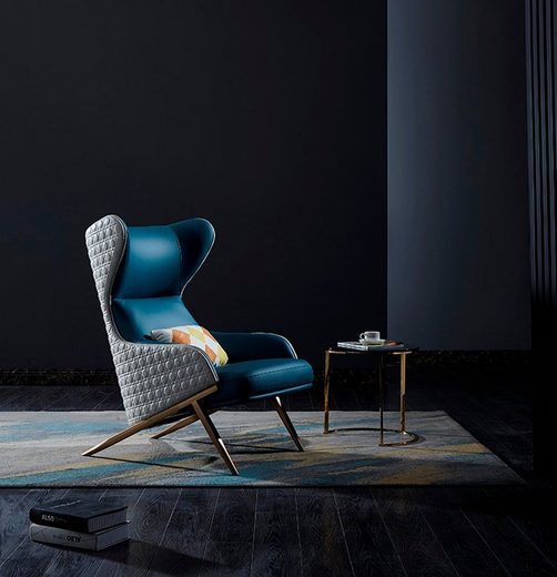 JVmoebel Sessel »Sessel Design Couch Sofa Relax Leder Lounge Club Polster Sitzer Luxus Neu Sofort«