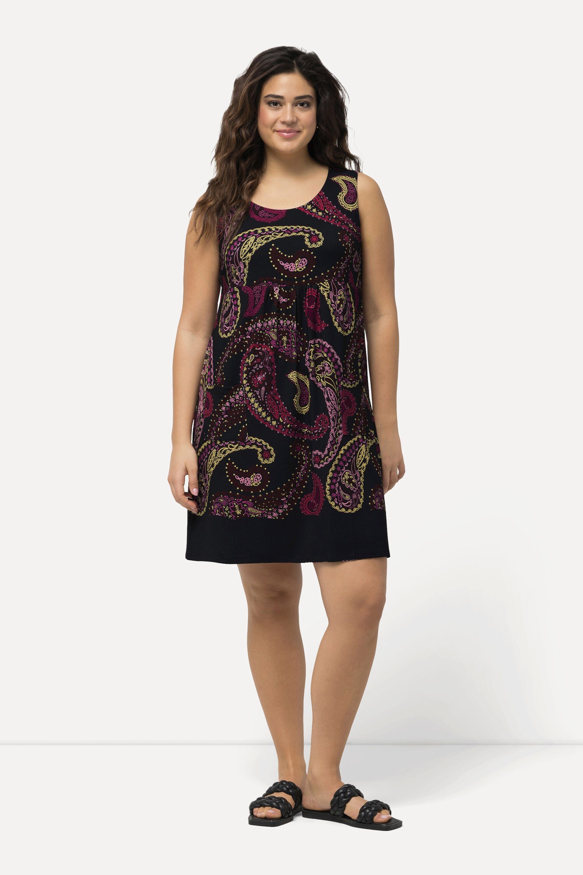 Ulla Popken Jerseykleid Jerseykleid Paisleymuster A-Linie günstig online kaufen