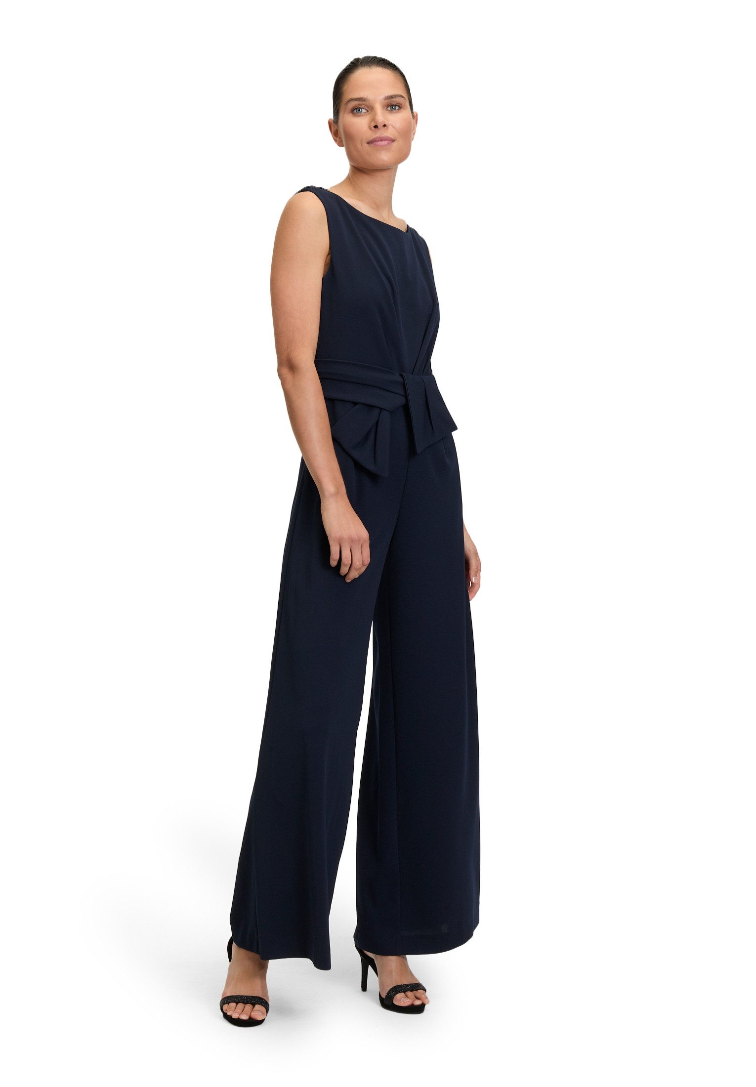 Vera Mont Overall Damen Jumpsuit mit weitem Bein (1-tlg) Bunddetail