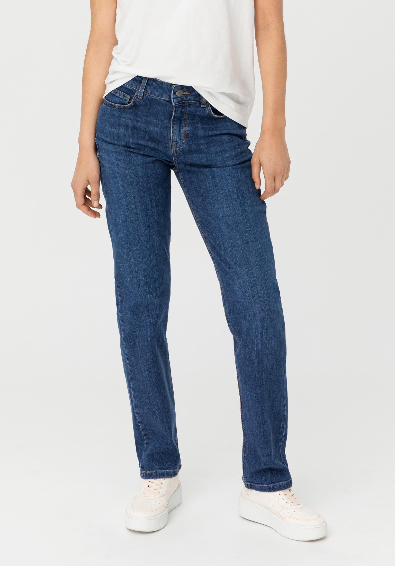 5-Pocket-Jeans aus Hessnatur Marie (1-tlg) Straight Fit Bio-Denim