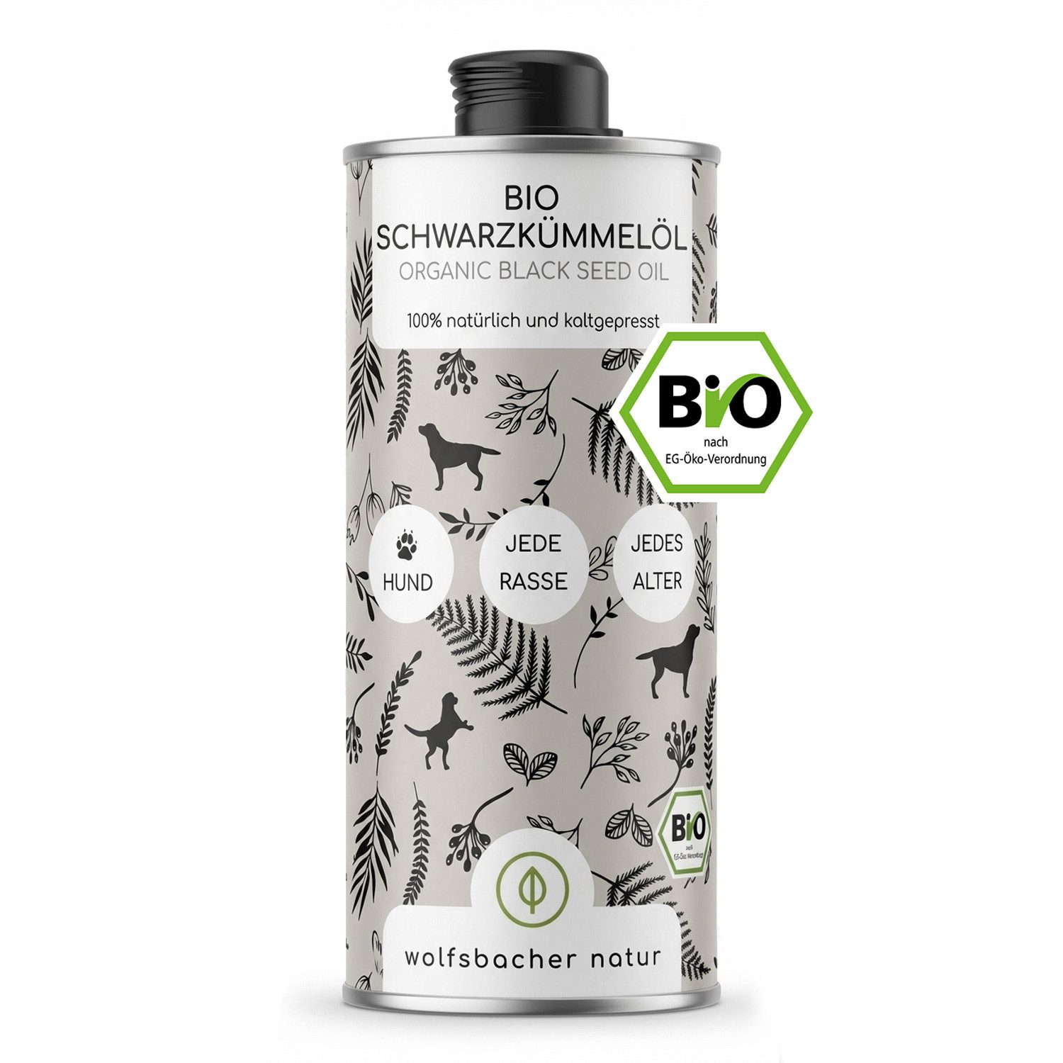 Wolfsbacher Natur Bio Schwarzkümmelöl für Hunde, für: Hund