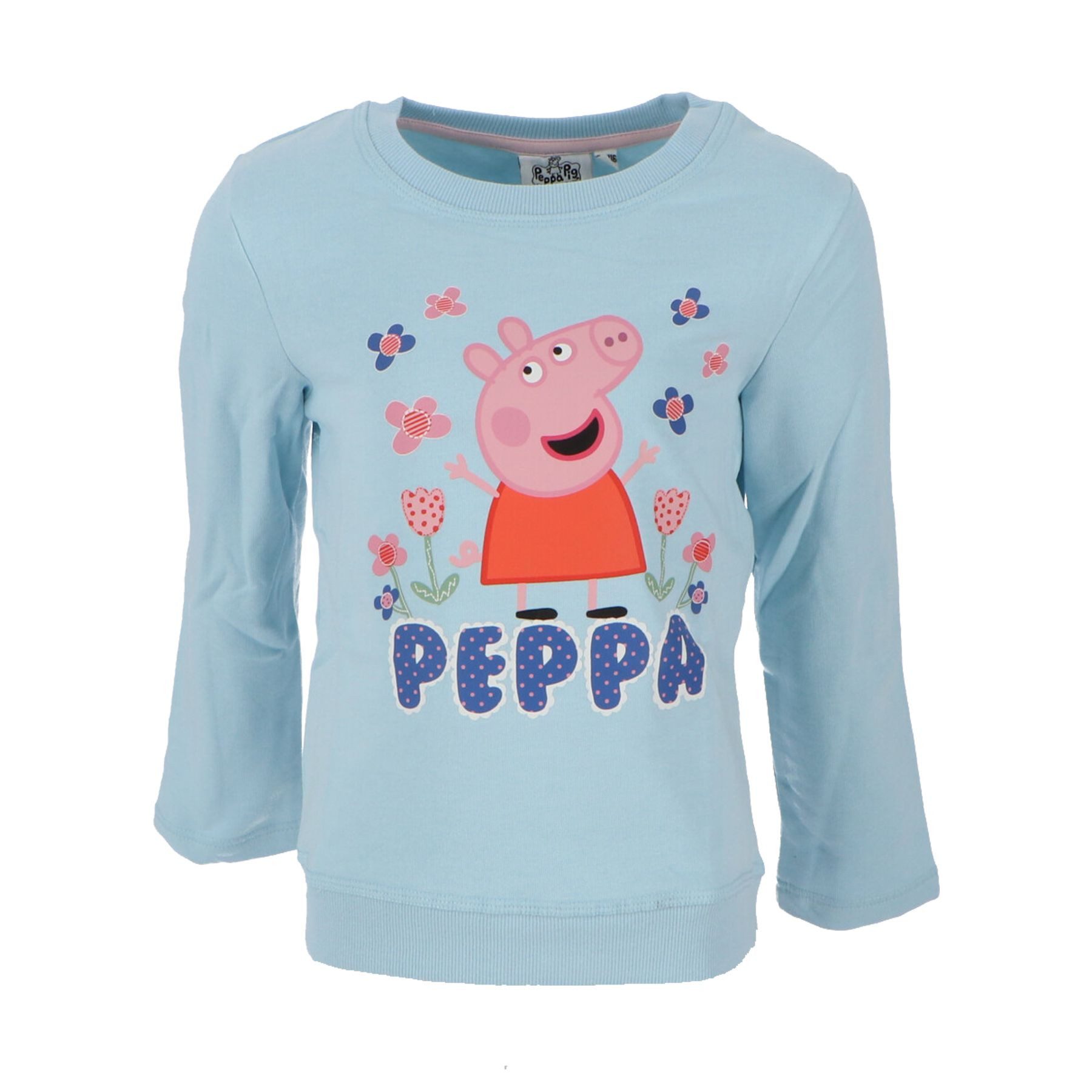 Peppa Pig Longshirt Sweatshirt mit lustigem Print Perfekt für kleine Fans