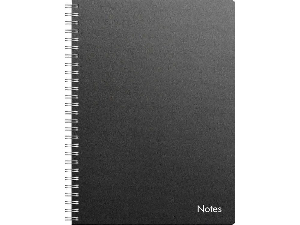 Burde Notizblock Burde Spiralnotizbuch A5, schwarz