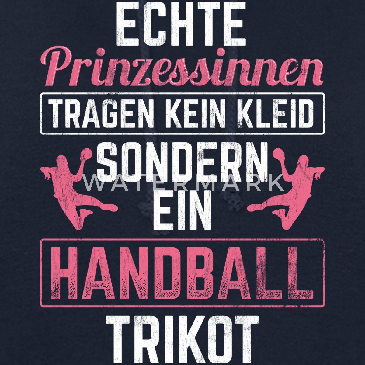 Spreadshirt Hoodie Handball Echte Prinzessinen Tragen Ein Trikot Damen Hoodie (1-tlg)