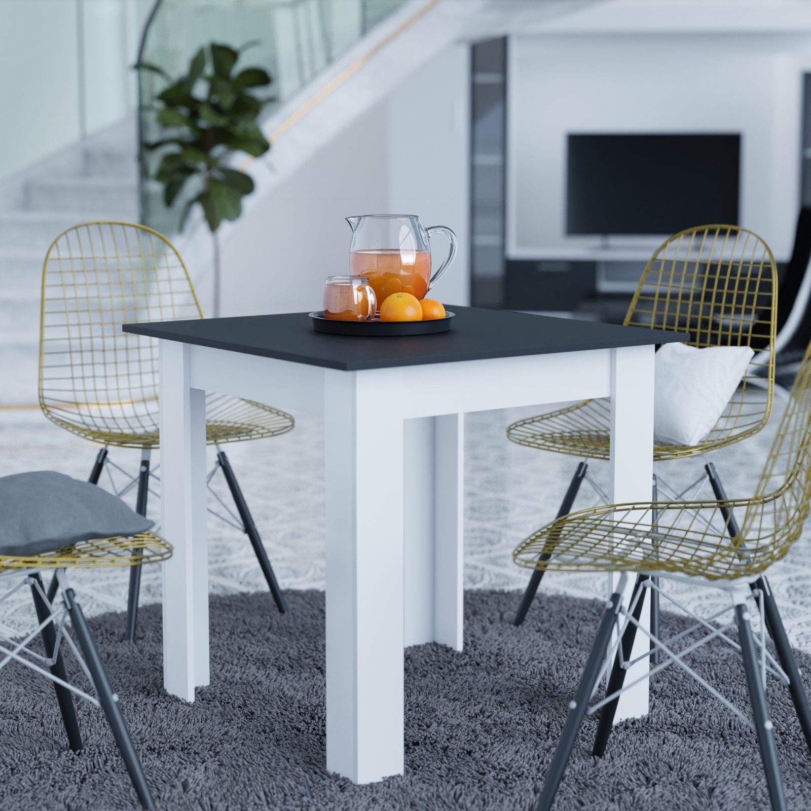 MIADOMODO Esstisch Esstisch - Quadratisch, 80x80x76,5cm, günstig online kaufen