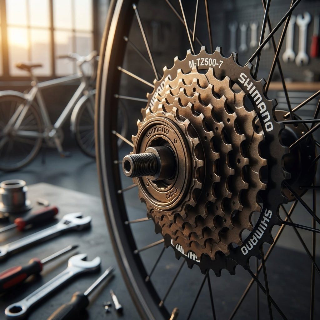 Shimano Zahnkranz Shimano TZ500 Schraub-Zahnkranz 7-fach 14-28 Z braun - zuverlässige Sc