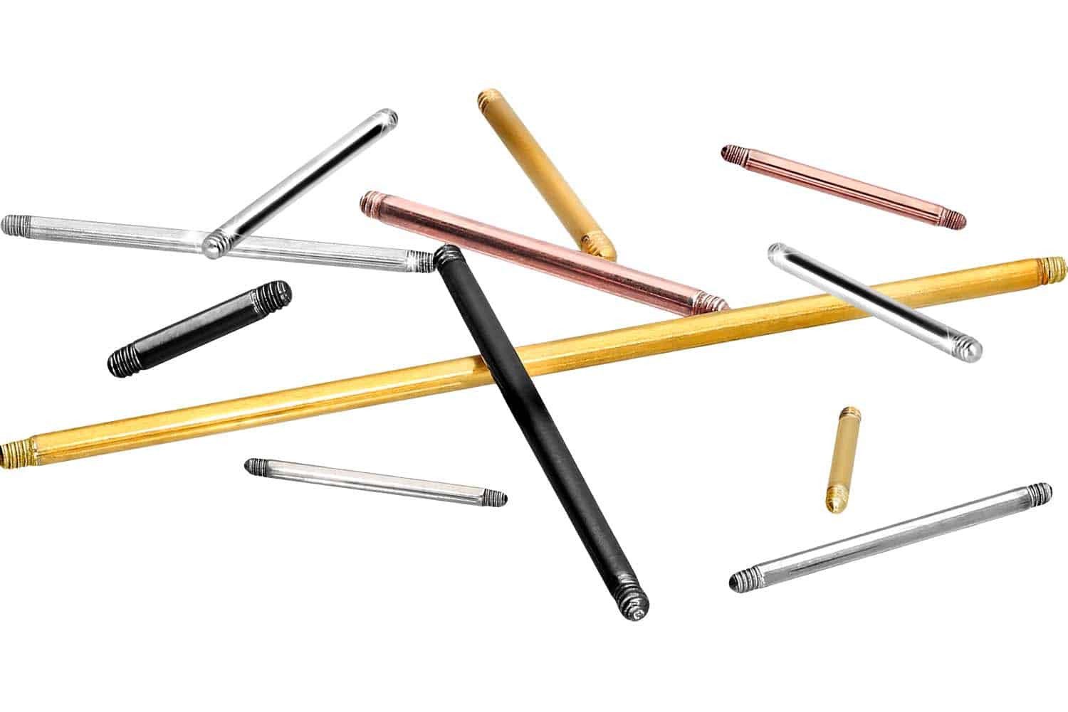 PIERCINGLINE Brustwarzenpiercing Titan Barbell ohne Kugeln (Barbells, 1-tlg)