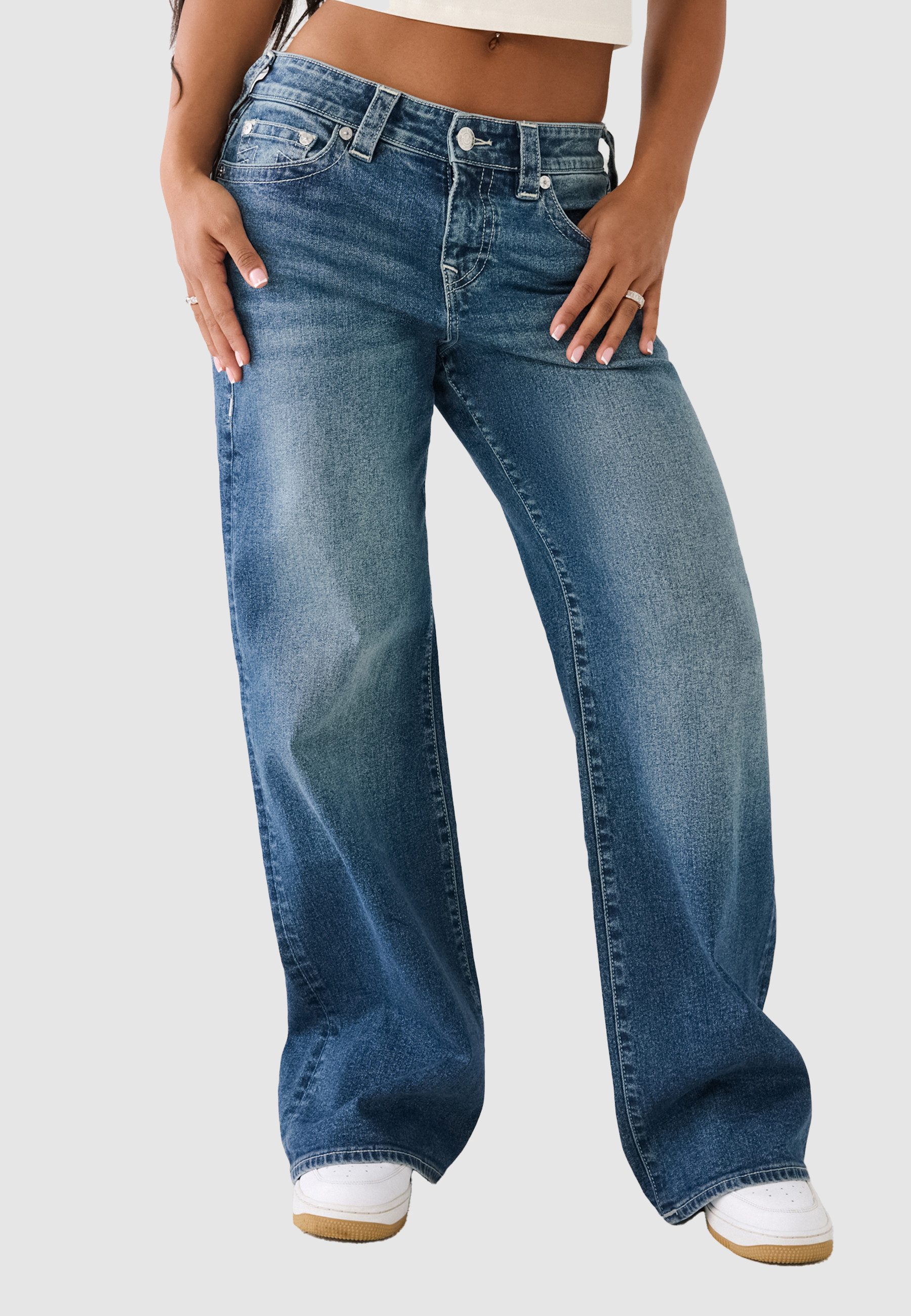True Religion Loose-fit-Jeans BOBBI BAGGY JEAN Baumwollmischung, loose fit, regular waist