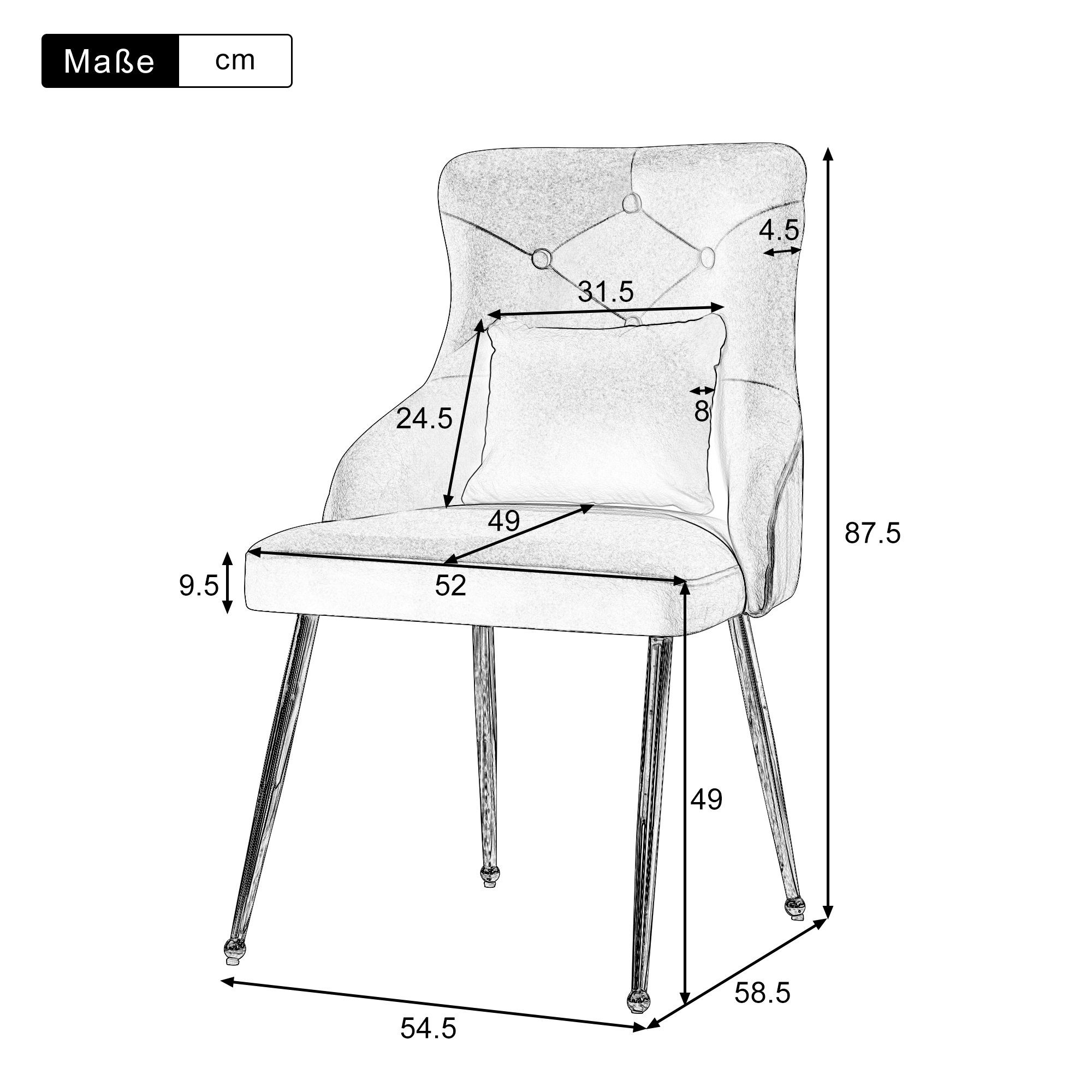 Flieks Polsterstuhl (Set, 1 St), Esszimmerstühle günstig online kaufen