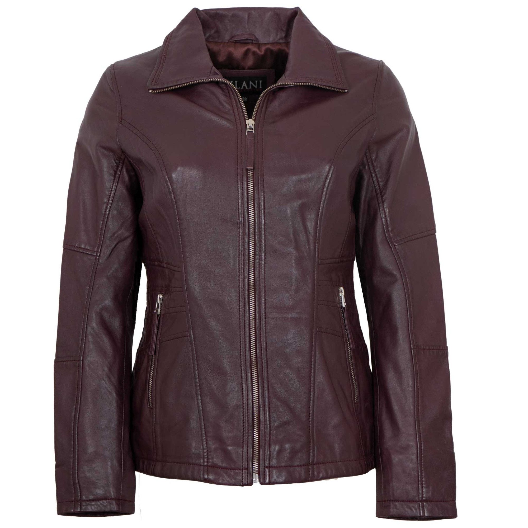 Jilani Lederjacke Sofinea Jilani Collection - Damen Lederjacke Lammnappa burgundy