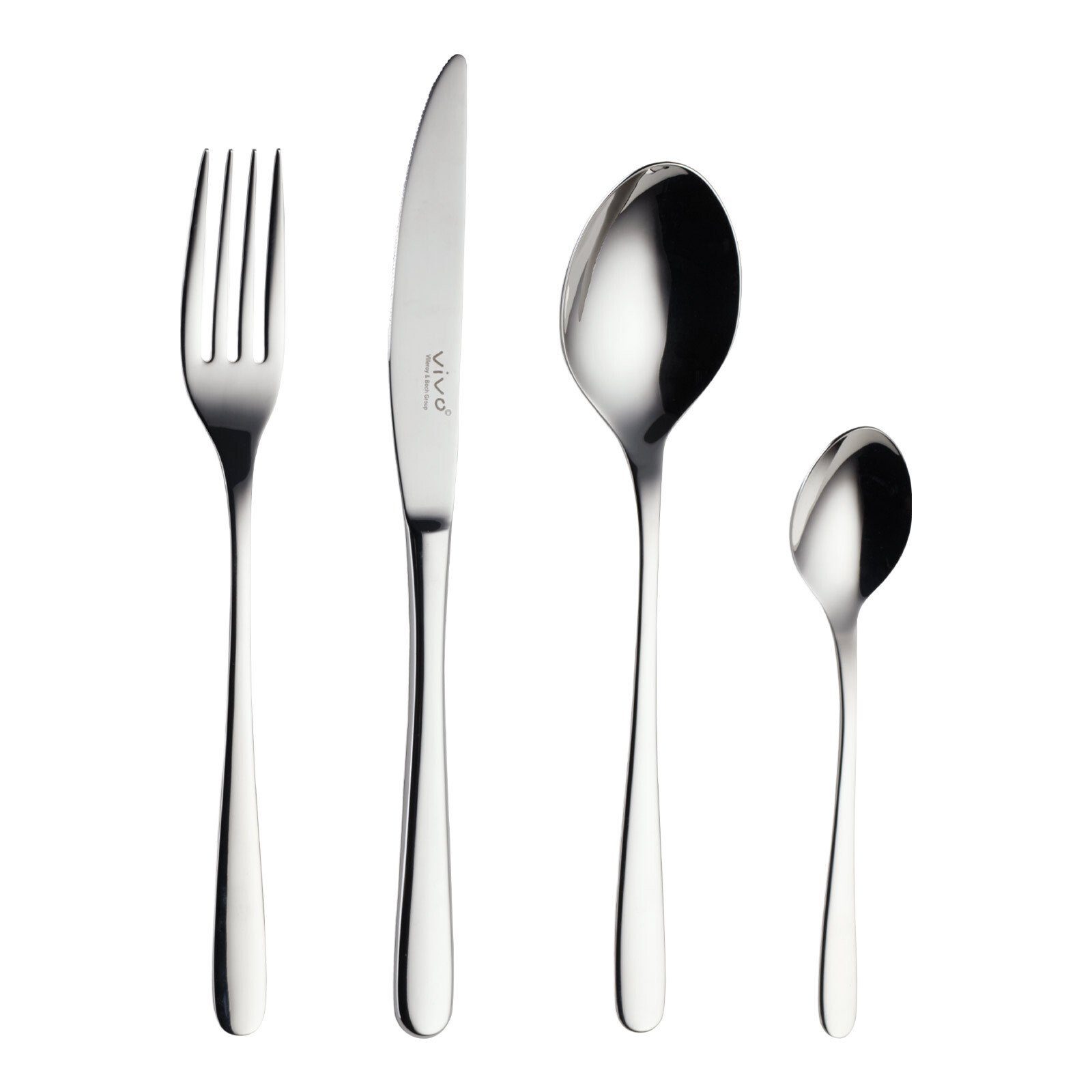 vivo Villeroy & Boch Group Besteck-Set New Fresh Basic Tafelbesteck 24er Set (24-tlg), Edelstahl, Spülmaschinenfest