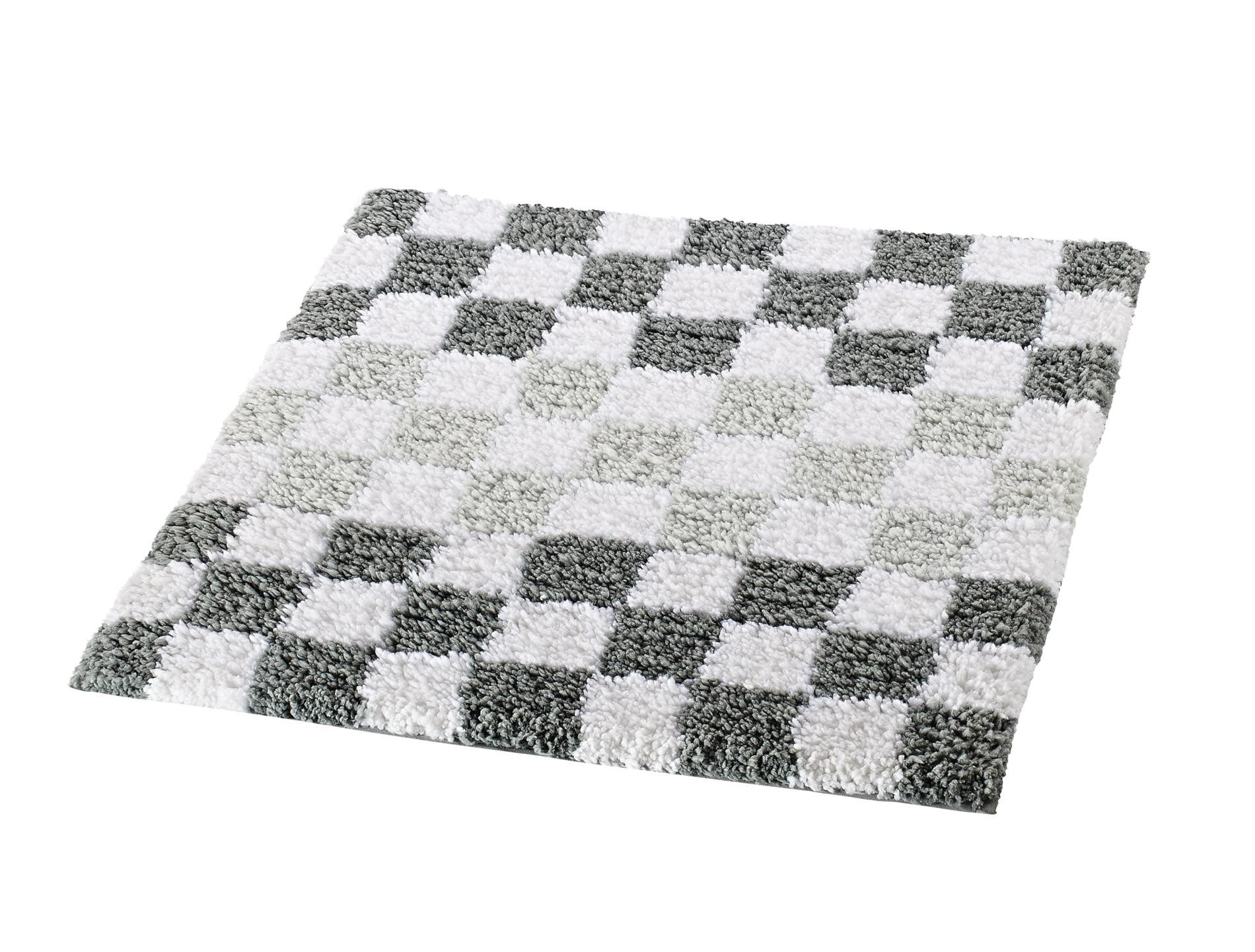 Ridder Badematte Grand Prix grau, Höhe 55 mm, 100% Polyester-Microfaser