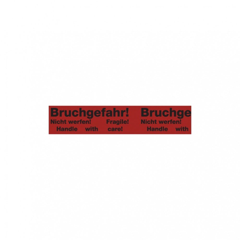 Hinweisschild Paketband, "Bruchgefahr" - Rolle à 66 m, 50x0 mm, 66 m